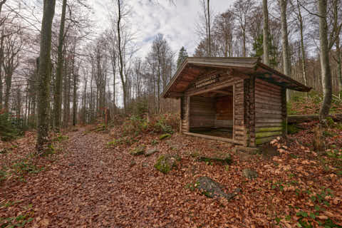 Gemeinde Sankt_Oswald-Riedlhütte Landkreis Freyung-Grafenau Großer Rachel Schutzhütte Feistenberg (Dirschl Johann) Deutschland FRG